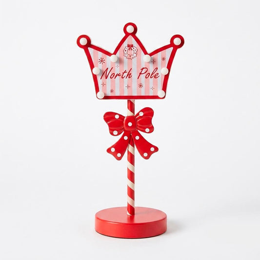 Placa Decorativa de Natal NORTHPOLE 32cm