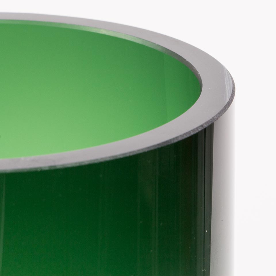 OPALE VETRO Green Vase D.12x40cm