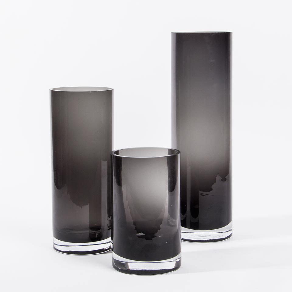 OPALE VETRO Gray Vase D.12x40cm