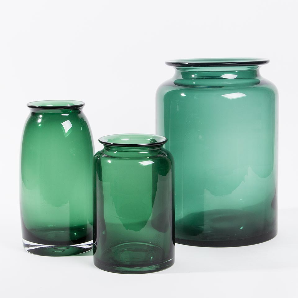 Jarra GLASÉ VETRO Verde D.22x30cm