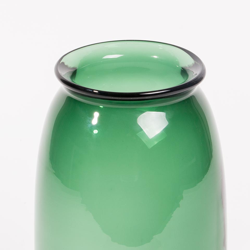 GLASÉ VETRO Green Vase D.13x25cm