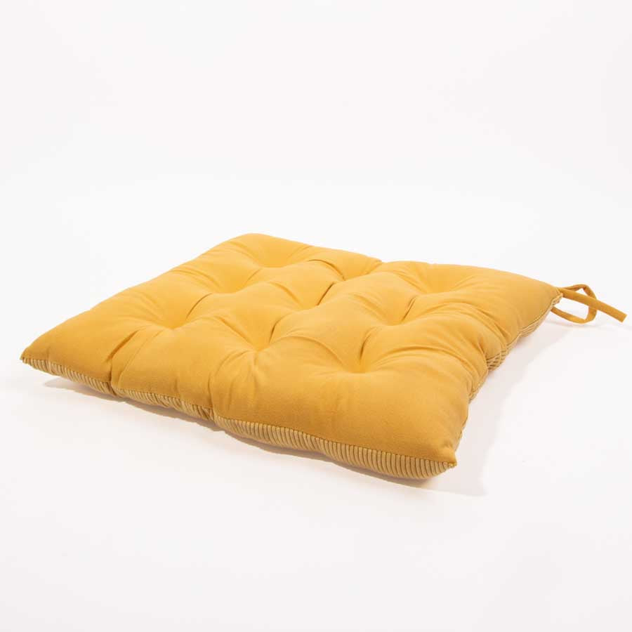 Coxim Reversível BOMBAZINE Amarelo 40X40cm