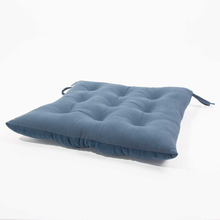 Coxim Reversível BOMBAZINE Azul Escuro 40X40cm