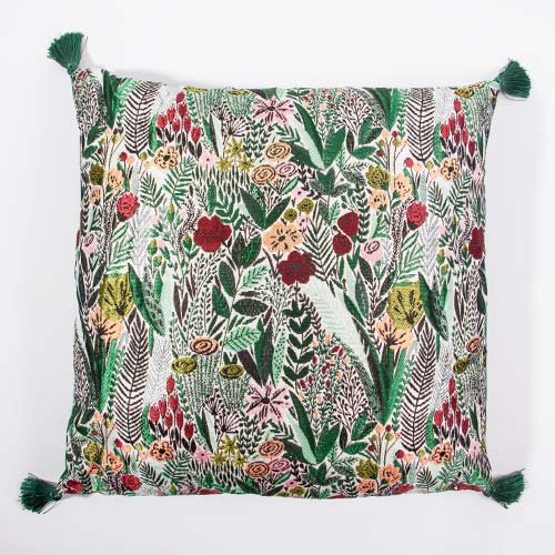 FLORIA Green Decorative Pillow 45x45cm