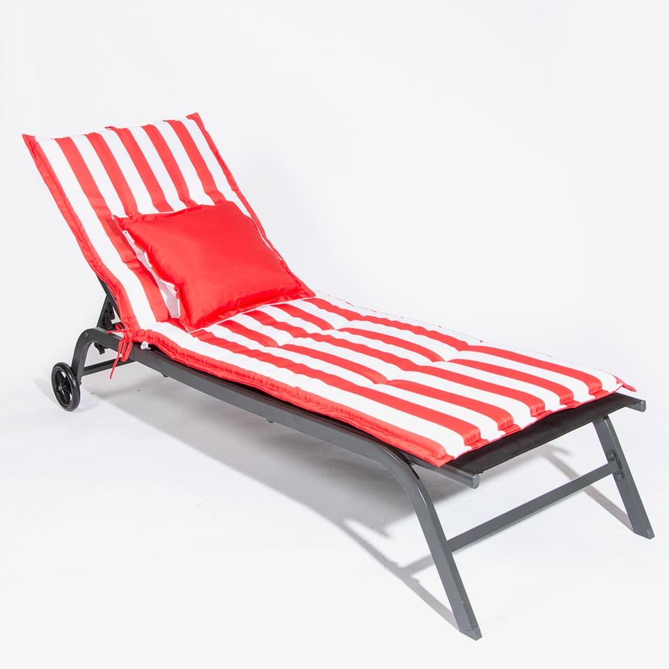 COLE Red Lounger Cushion 183x56cm