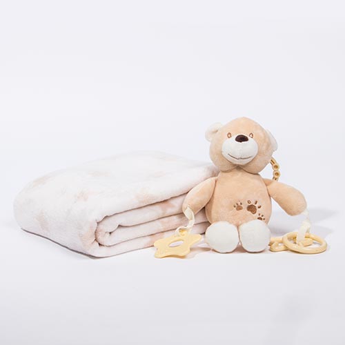 BROWN BEAR First Activity Blanket with Toy