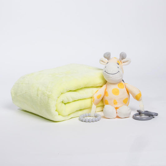 YELLOW GIRRAFE First Activity Blanket with Toy