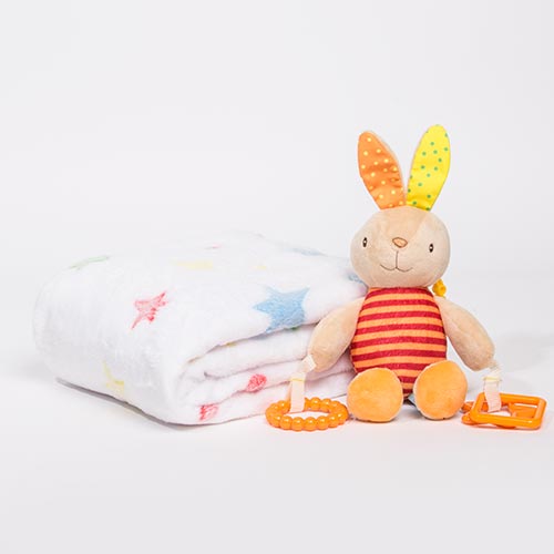 COLOR BUNNY First Activity Blanket with Toy