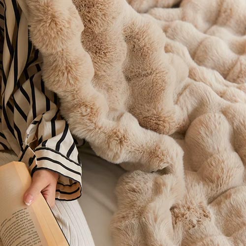 Blanket COZY ELEGANCE Beige130x170cm