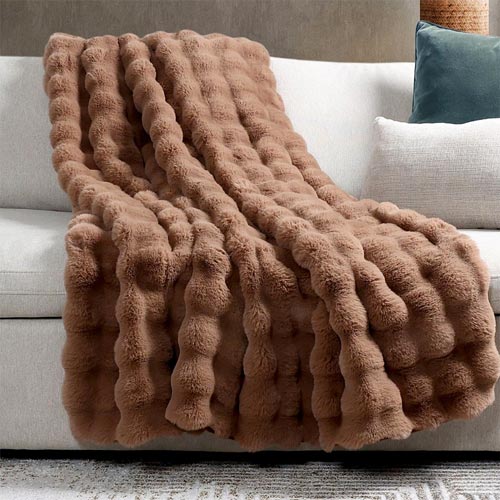 COZY ELEGANCE Blanket Brown 130x170cm