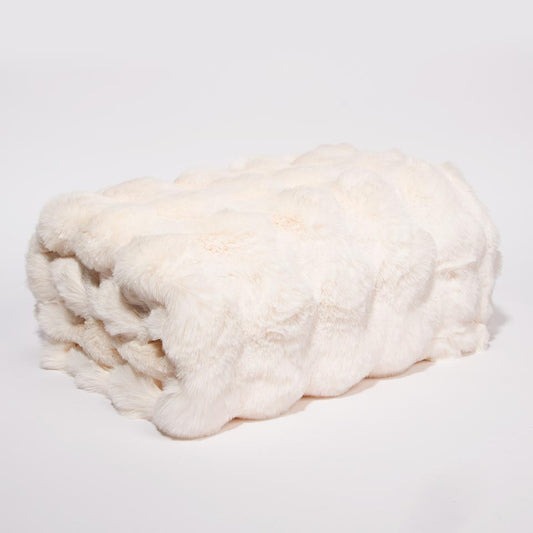 Blanket COZY ELEGANCE White 130x170cm