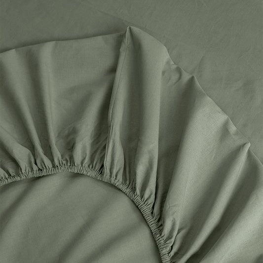 Lençol de baixo ajustável KATA verde 90x200cm