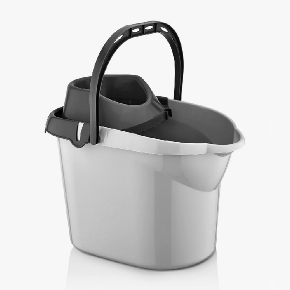 Balde para Esfregona NETTO Cinza 12L