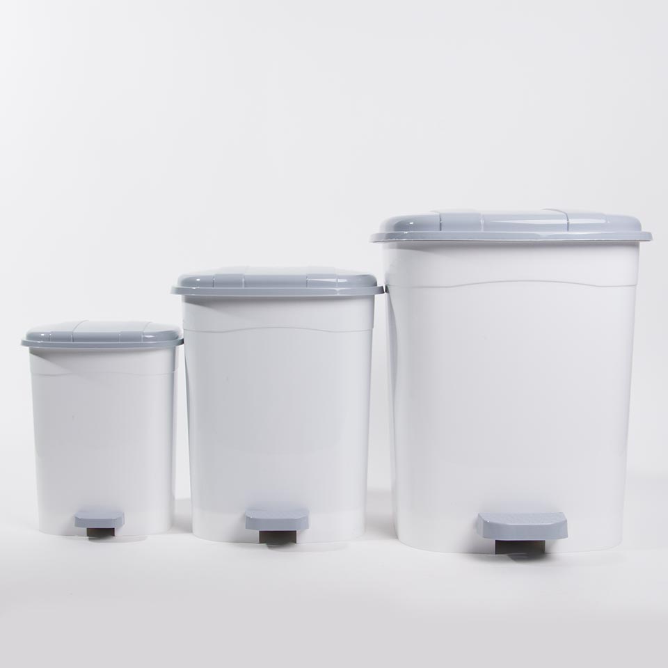Conjunto de 3 Baldes do Lixo KLAR com Pedal