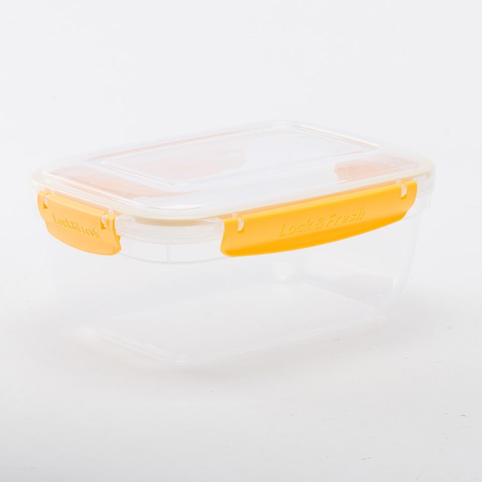Caixa para Alimentos EUROPE Amarelo 20x9cm