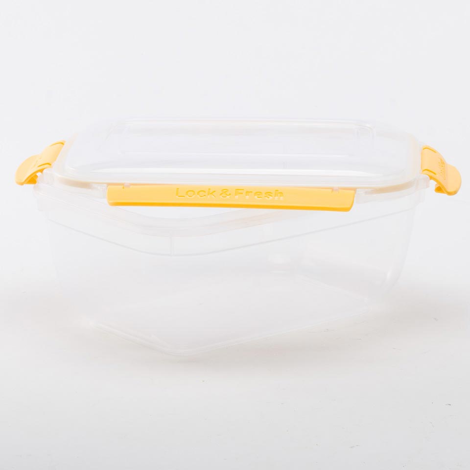 Caixa para Alimentos EUROPE Amarelo 20x9cm
