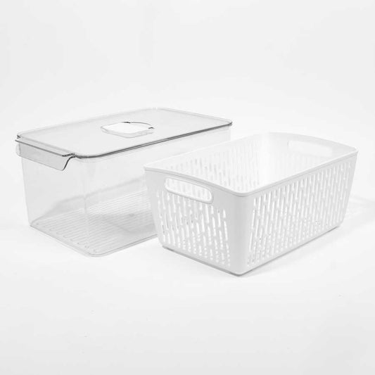 Caixa Organizadora com Tampa para Frigorífico FRESHNESS 8L