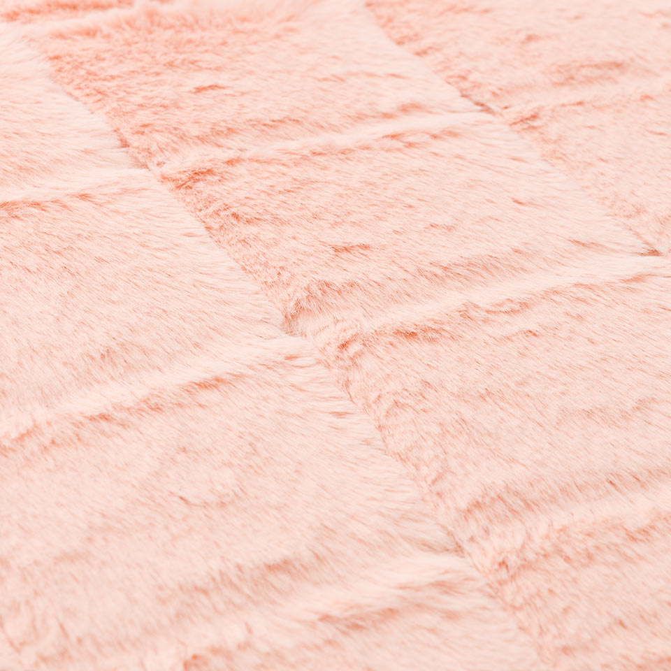 Almofada em pelo SQUAREFUR Rosa 50x50cm