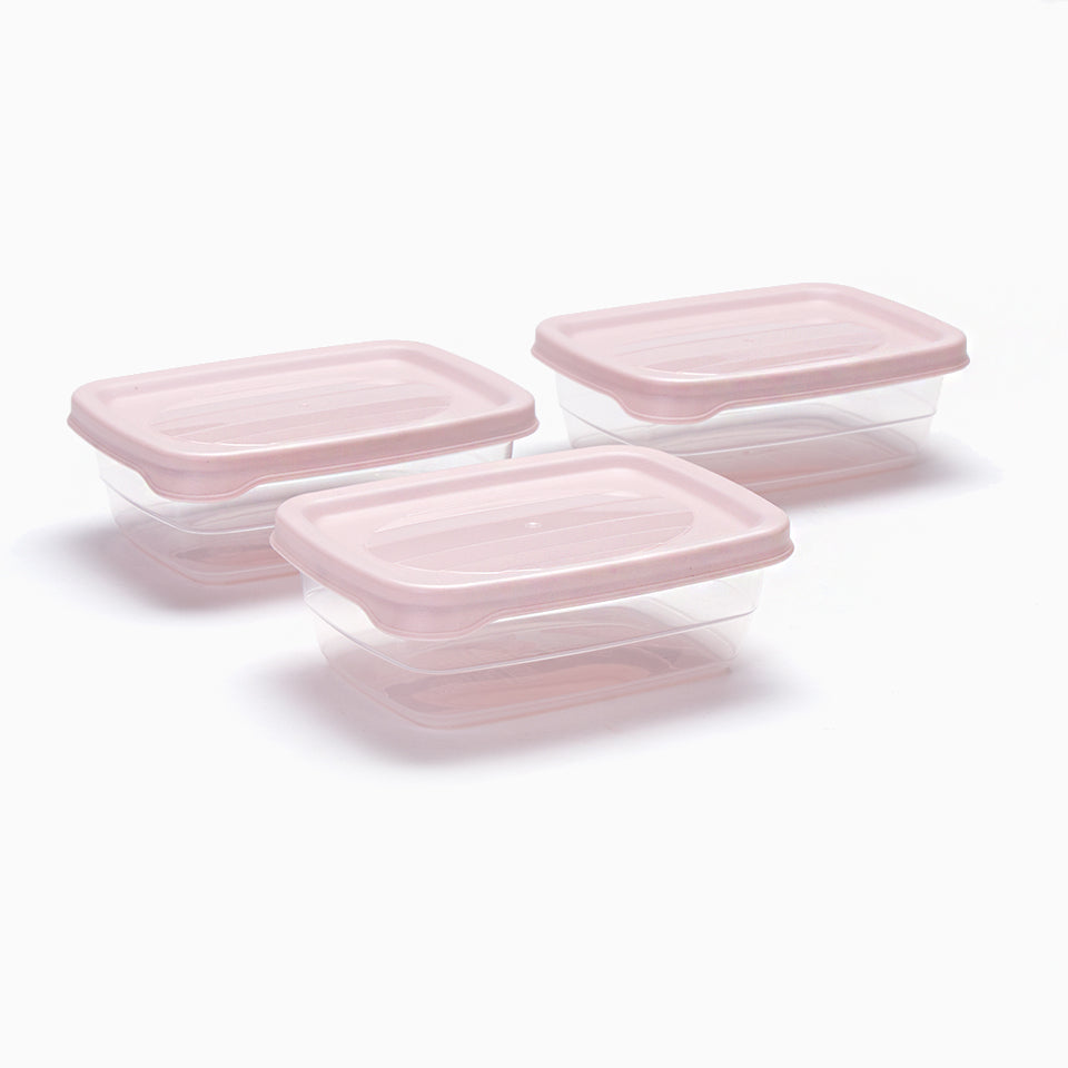 Set of 3 TREND Pink Food Boxes 30cl