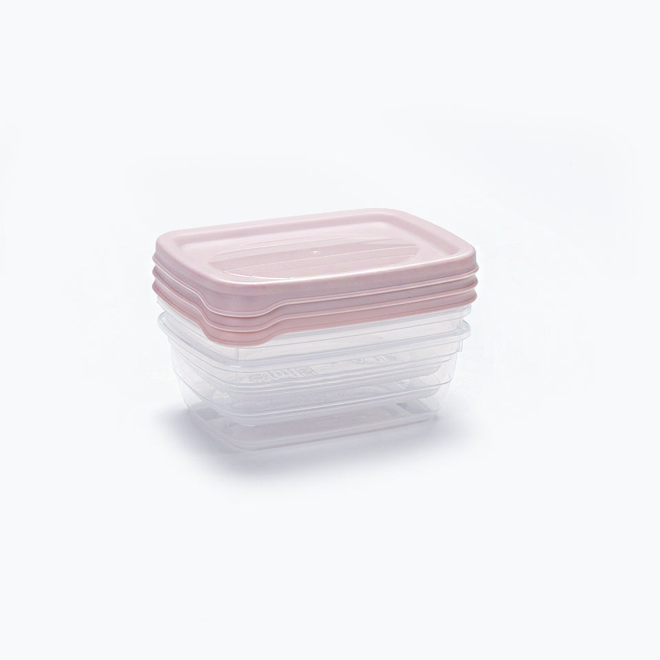 Set of 3 TREND Pink Food Boxes 30cl