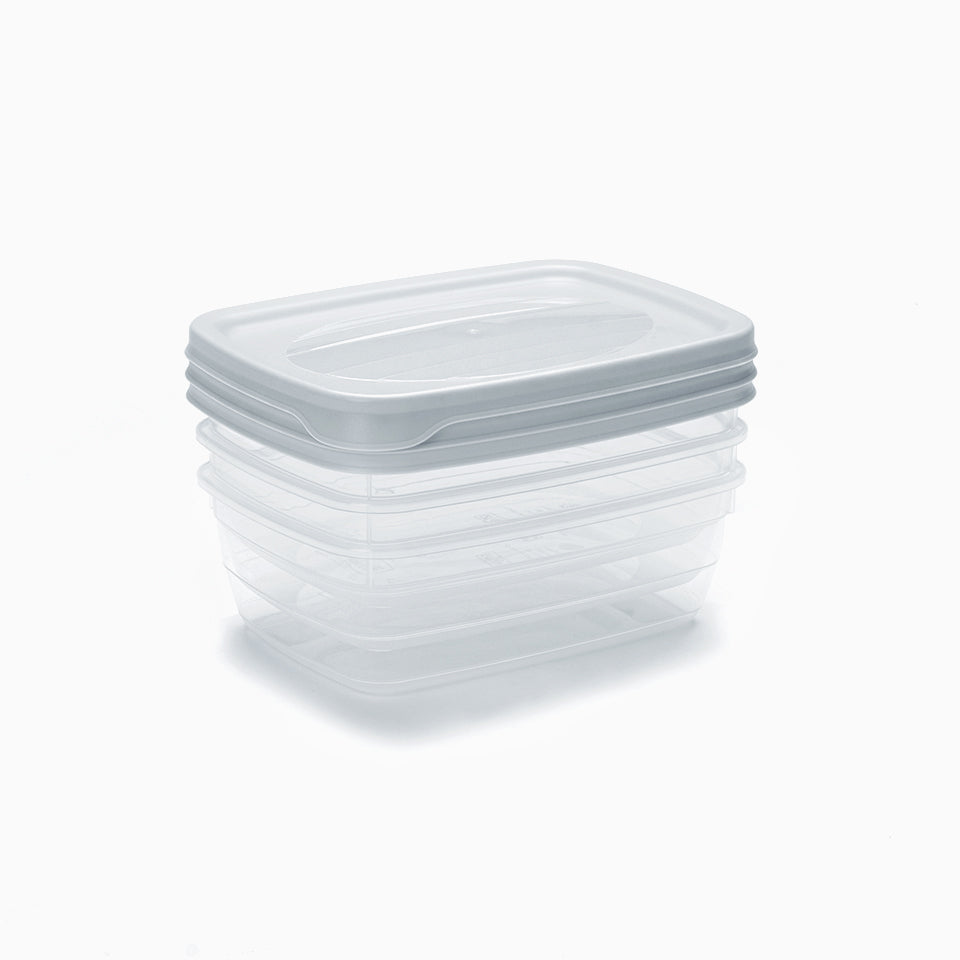 Set of 3 TREND Gray Food Boxes 30cl