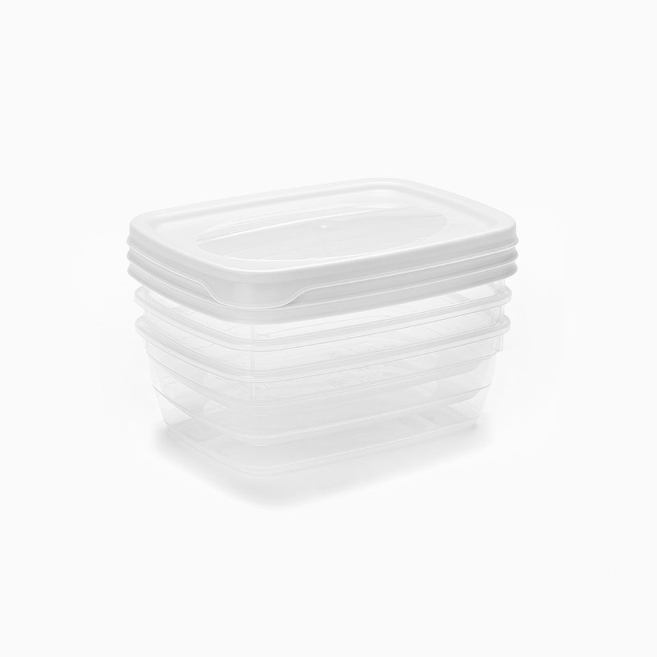 Set of 3 TREND White Food Boxes 60cl