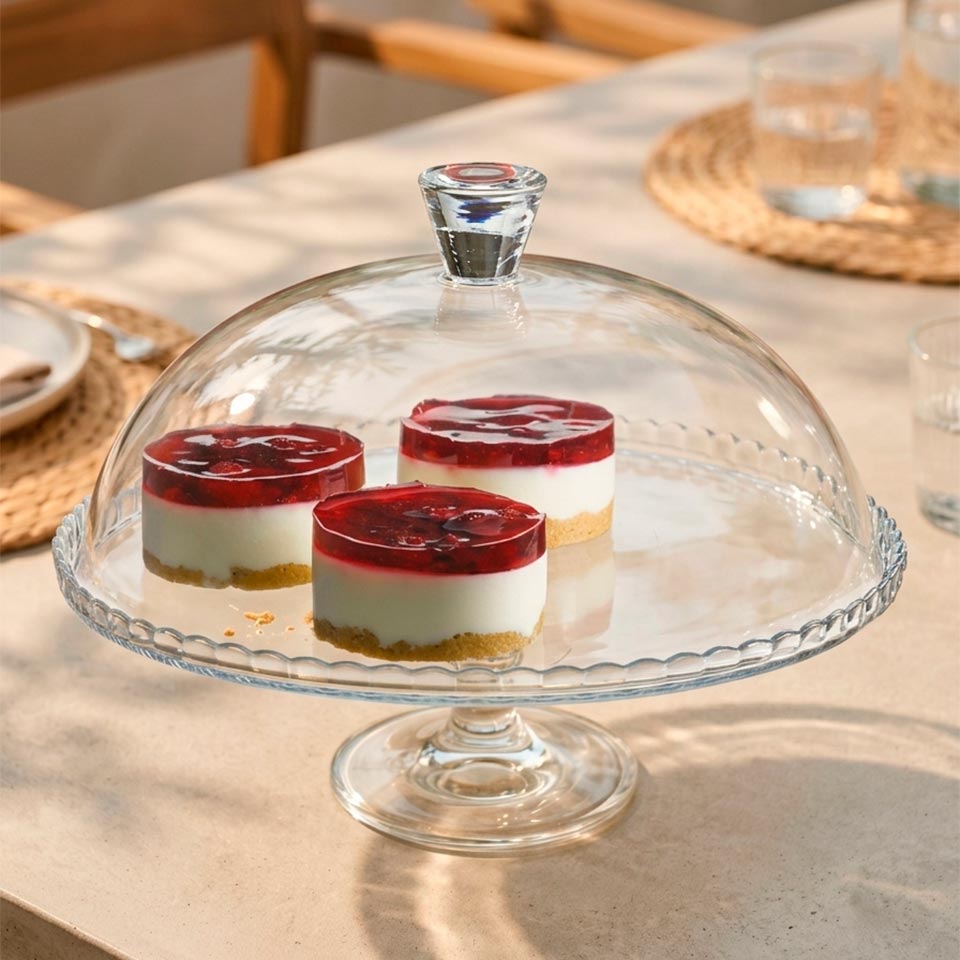 Prato para Bolos com pé PATISSERIE com Cúpula D.32,5cm