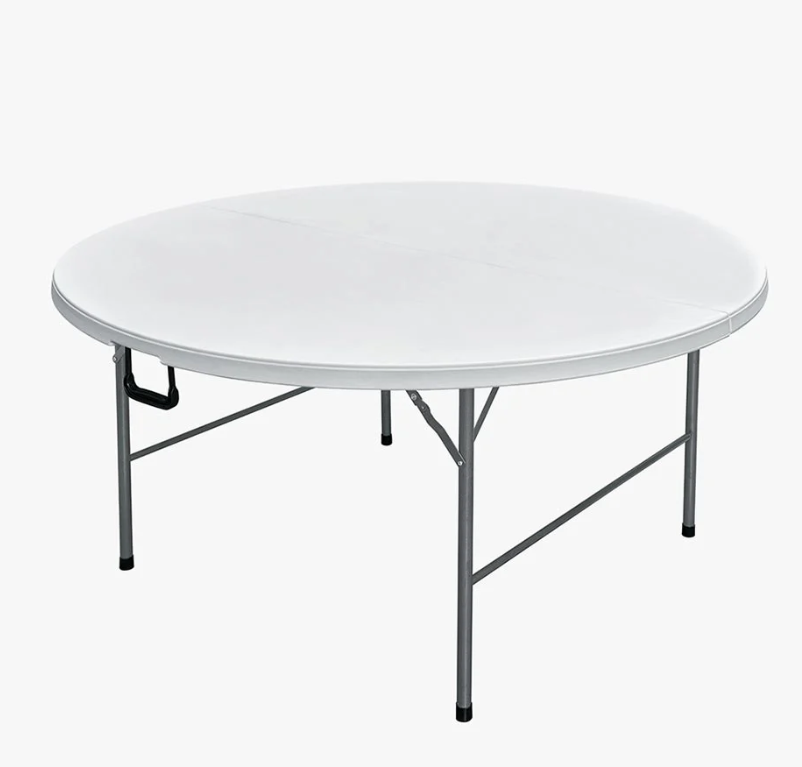 GIANNA Folding Outdoor Table, White, 180x75cm