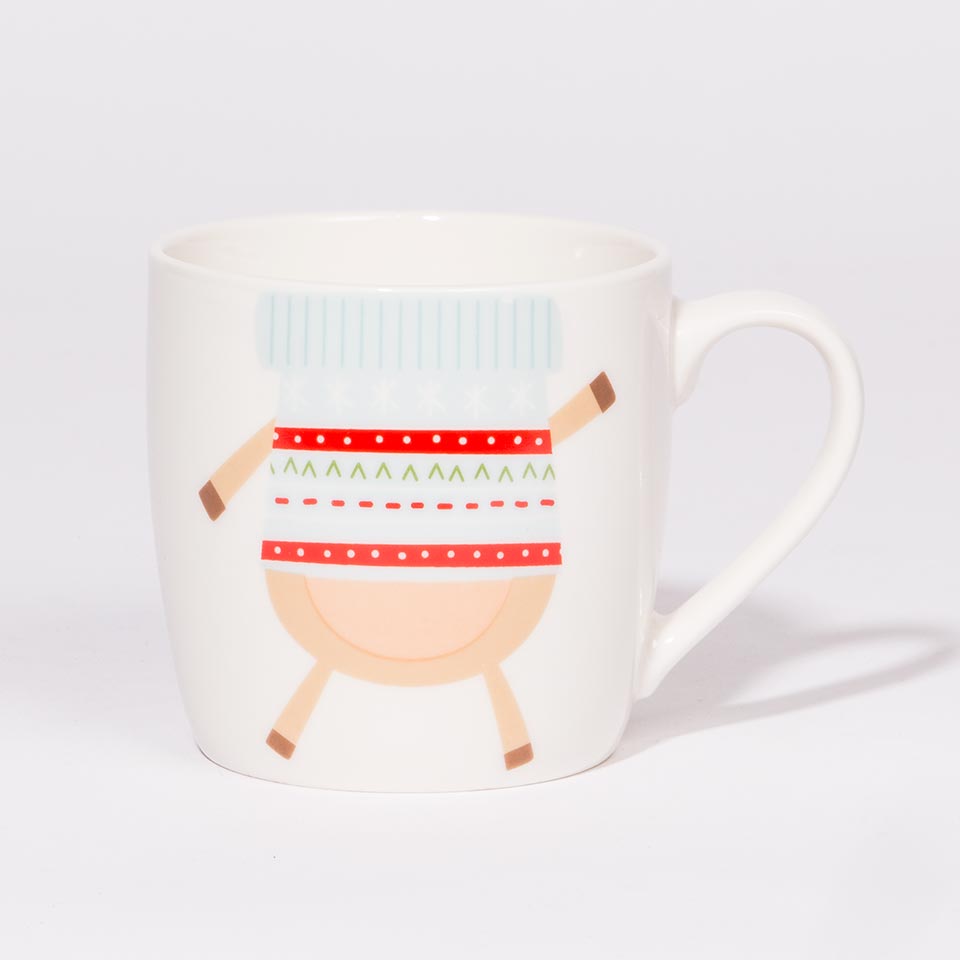 Conjunto de Caneca e Tigela NAVIDAD Rena