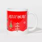 Caneca FELIZ NATAL Pai Natal e Rena