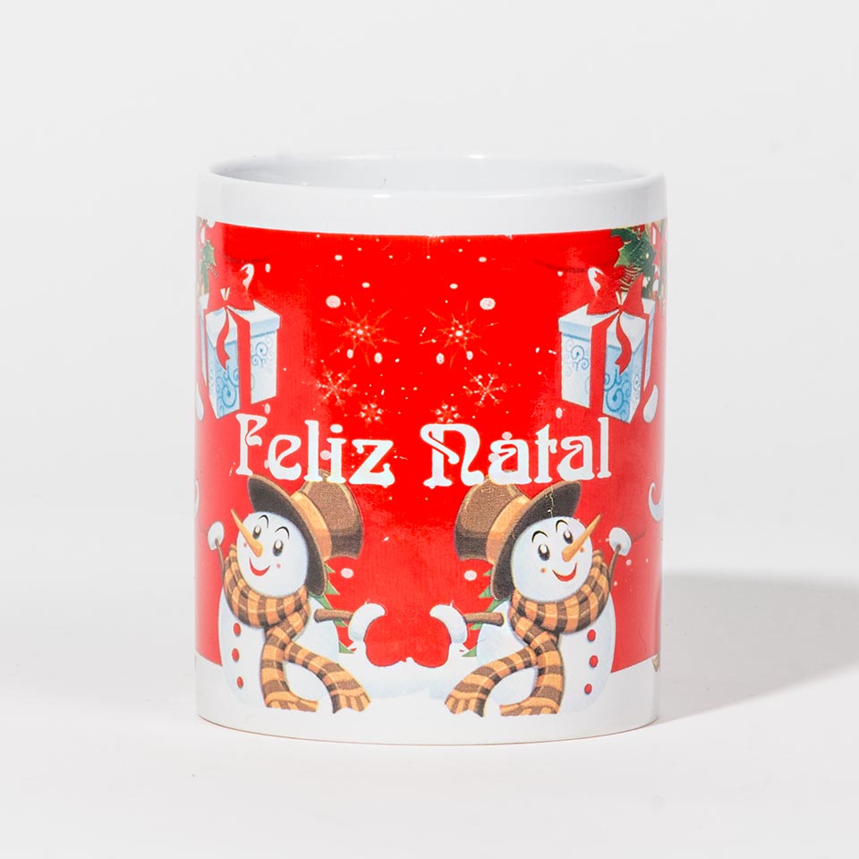 Caneca FELIZ NATAL Bonecos de Neve