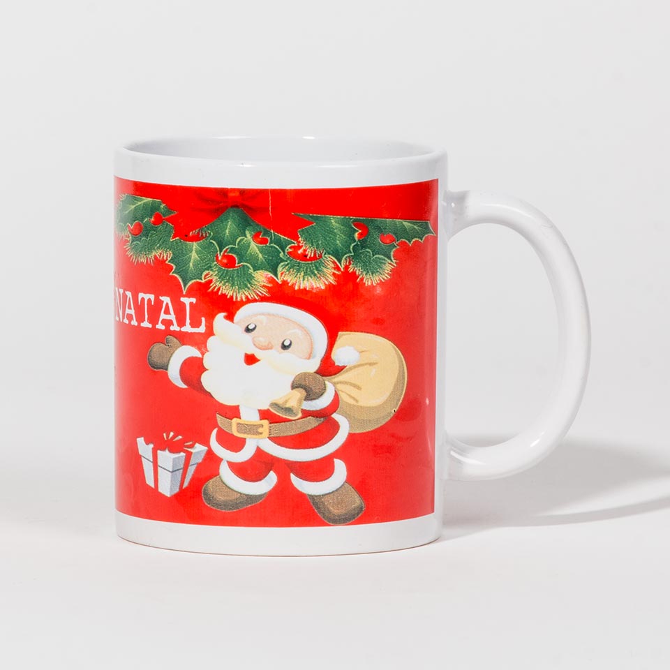 Caneca FELIZ NATAL Azevinhos