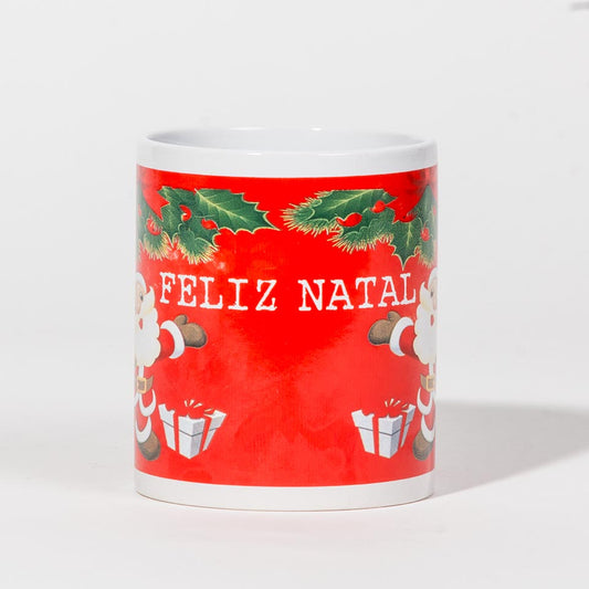 Caneca FELIZ NATAL Azevinhos