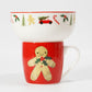 Conjunto de Caneca e Tigela NAVIDAD Bolacha de Gengibre