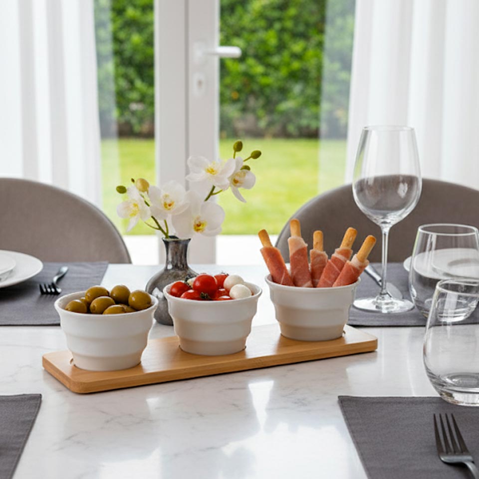Set para Aperitivos NILVO Branco