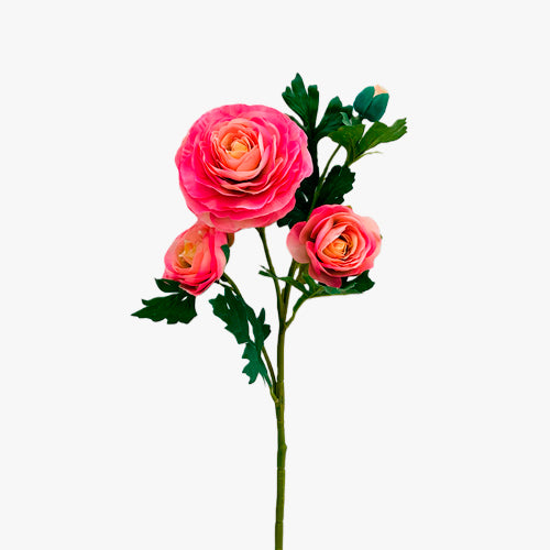 Flor Artificial RANÚNCULO Rosa A.60cm
