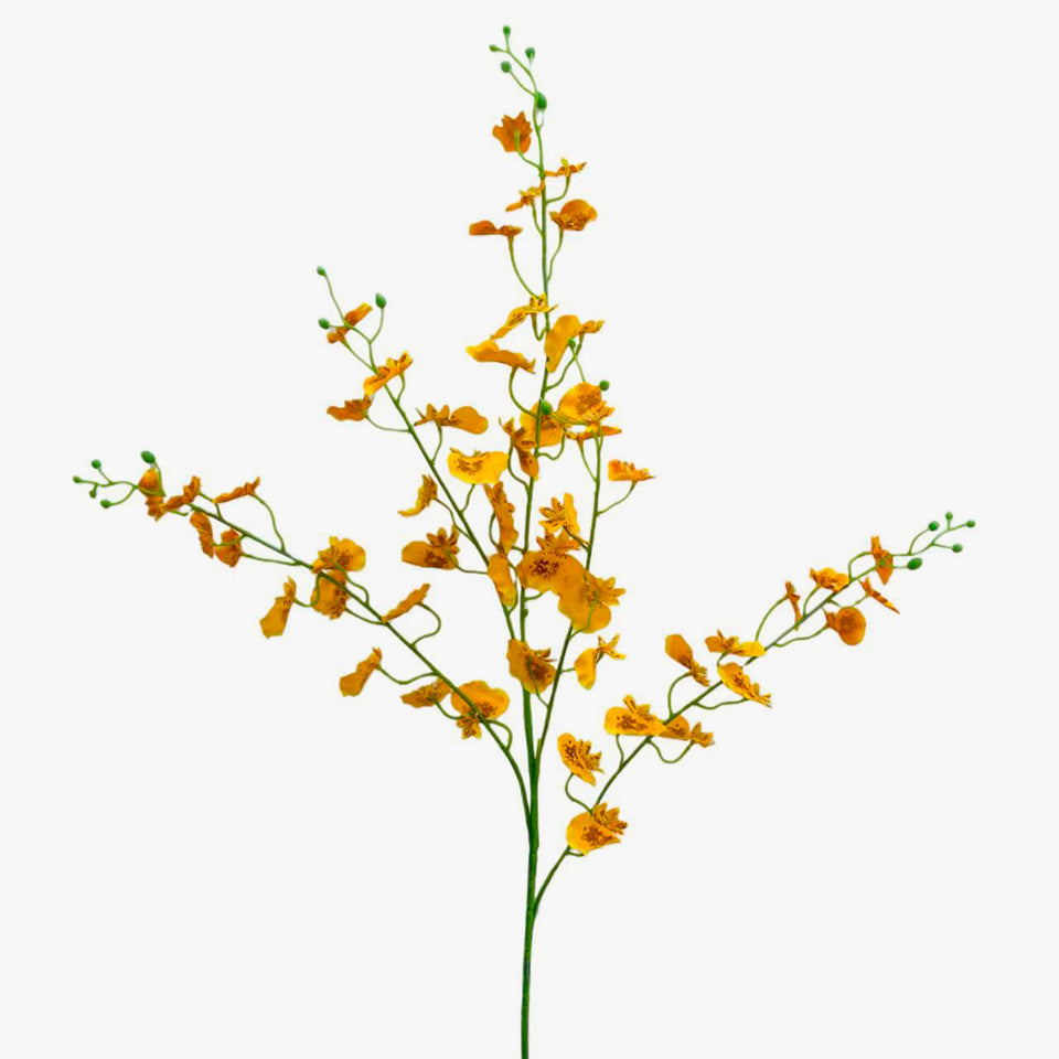 Ramo Artificial de ORQUÍDEA DANÇARINA Laranja A.102cm