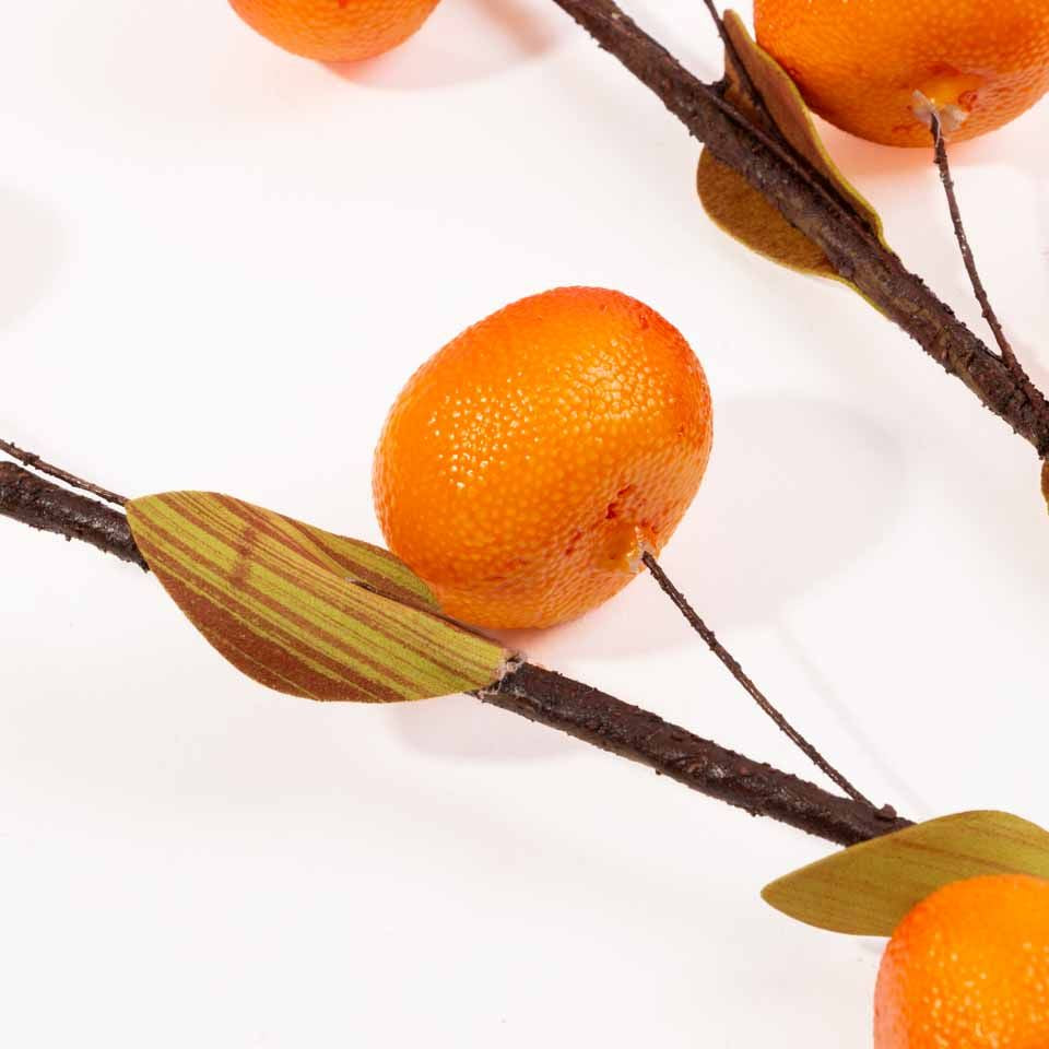 Ramo Artificial Tangerinas Cor de Laranja A.80cm
