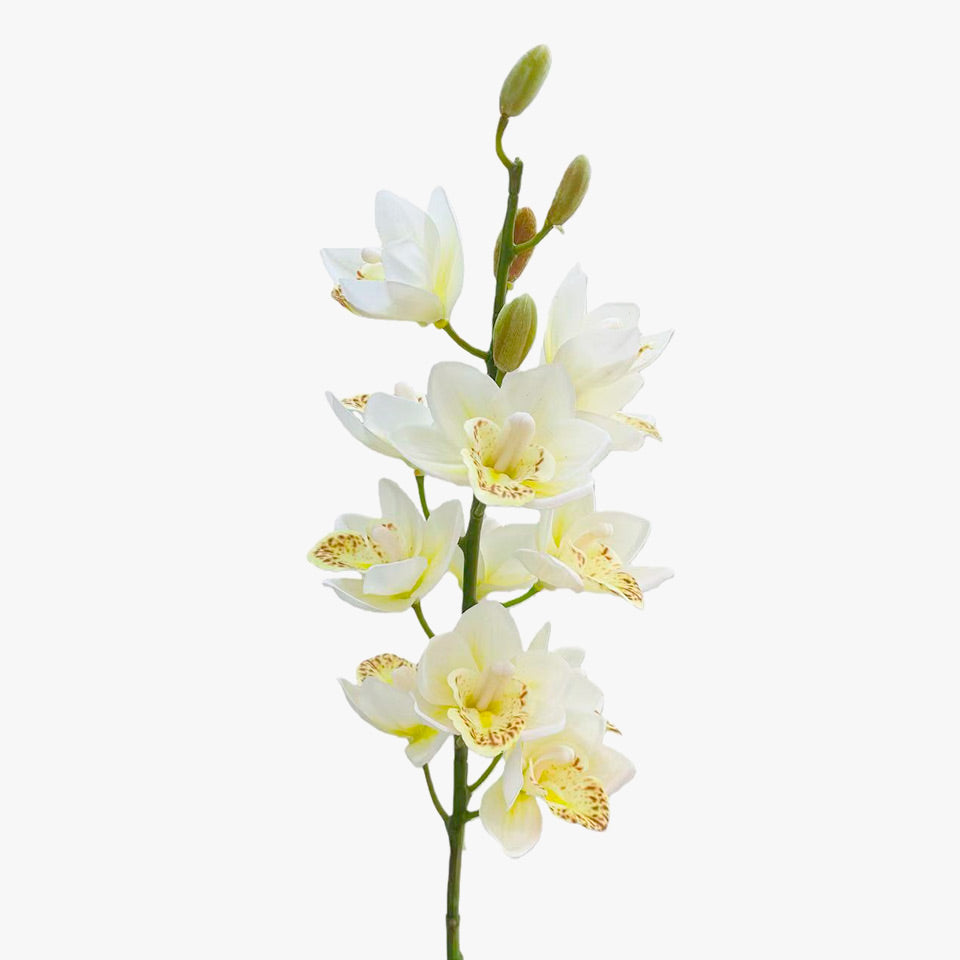 Flor Artificial ORQUÍDEA Branca A.75cm