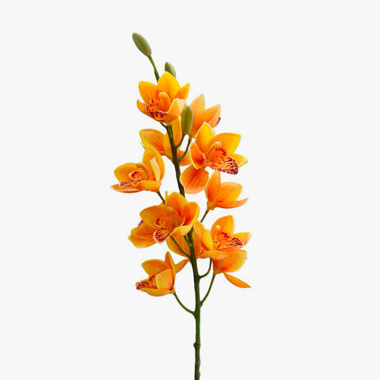Flor Artificial ORQUÍDEA Laranja A.75cm