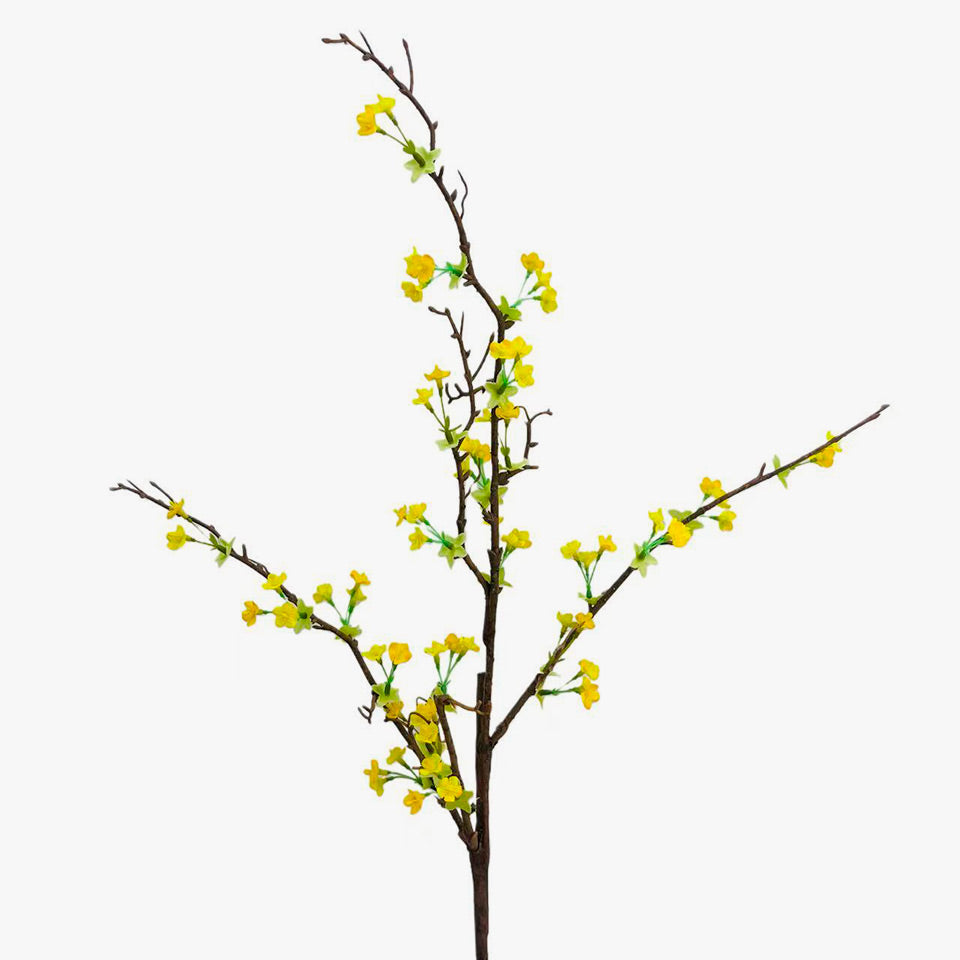 Ramo de Flor Artificial AMENDOEIRA Amarelo A.90cm