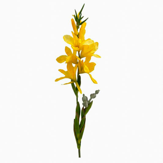 Flor Artificial GLADÍOLO Amarelo A.100cm