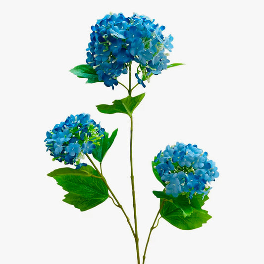 Ramo de Flor Artificial HORTÊNSIA Azul A.85cm