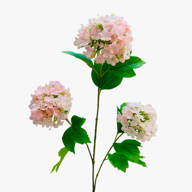 Ramo de Flor Artificial HORTÊNSIA Rosa A.85cm