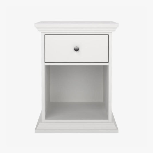 PARIS Bedside Table White 48x43x63cm