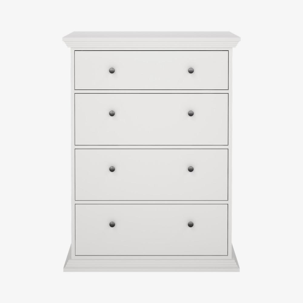 PARIS Chest of Drawers White 86x52x116cm