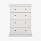 PARIS Chest of Drawers White 86x52x116cm