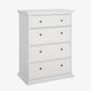 PARIS Chest of Drawers White 86x52x116cm