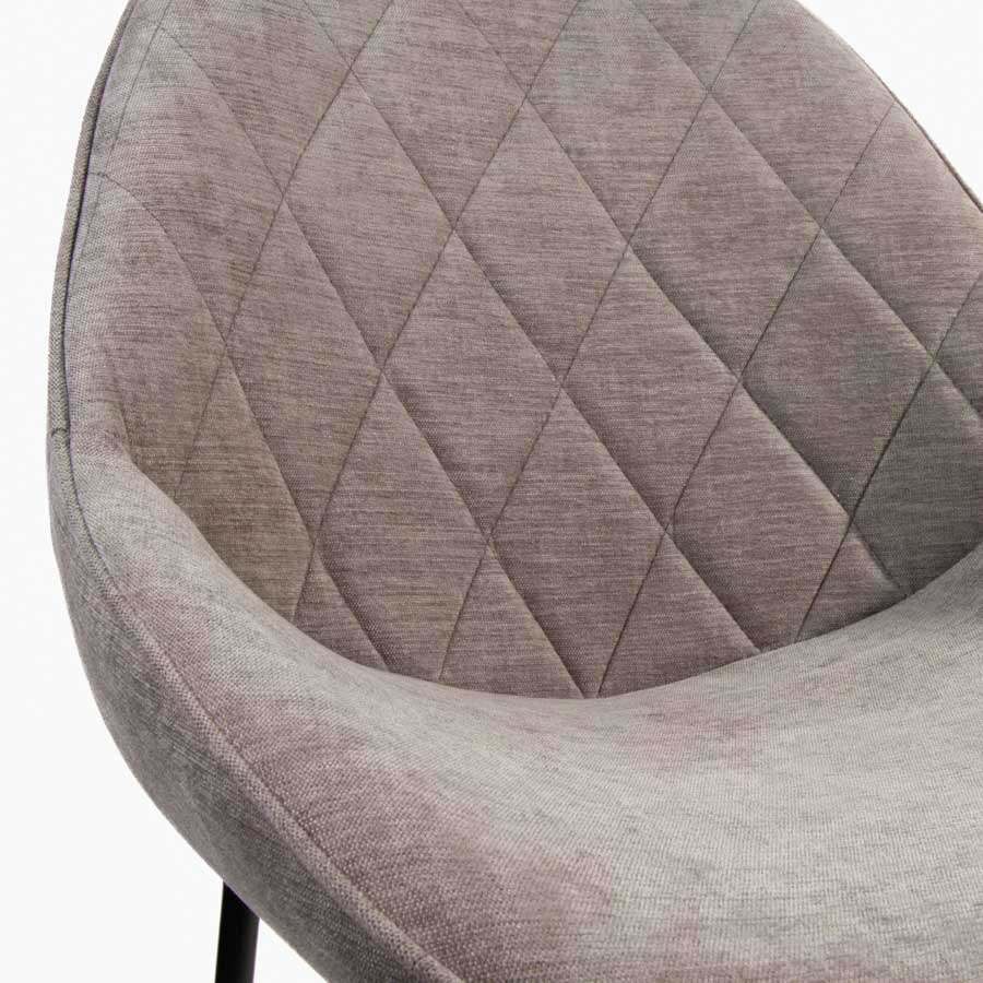 Cadeira de Jantar LUXE NEST Cinza Escuro