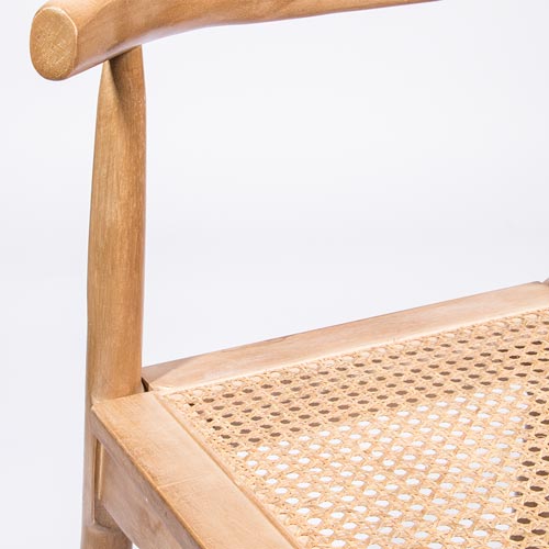 Cadeira PURUS Com Assento Em Rattan 53x53x79cm